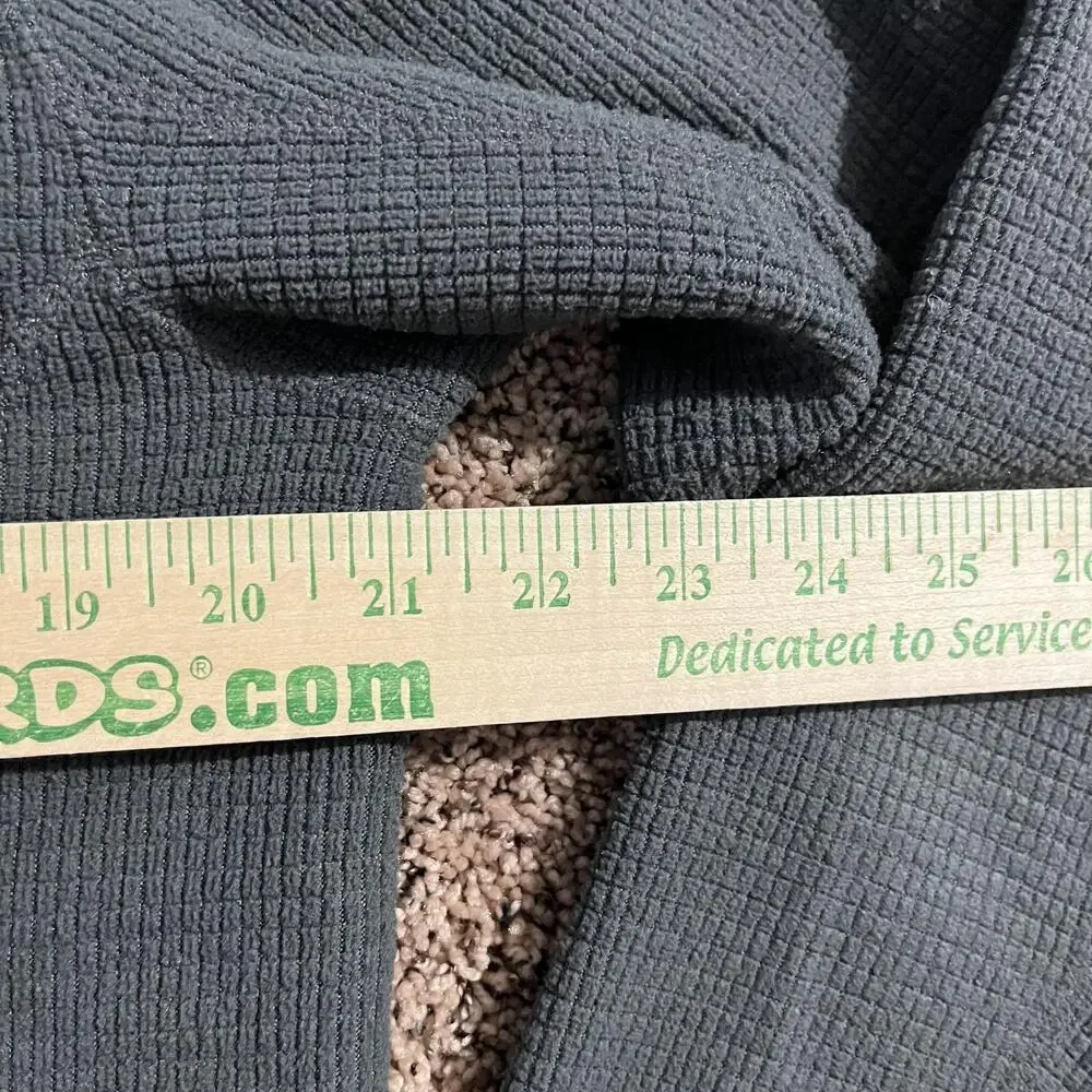 The North Face Fleece Pullover Mens Medium Gray 1/4 Zip Grid Waffle‎ Thermal